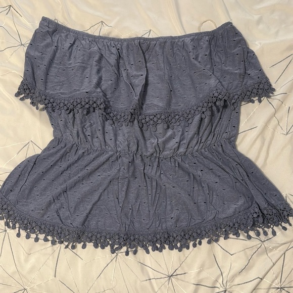 Strapless light blue top - Picture 1 of 1